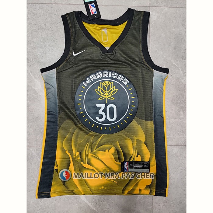 Maillot Golden State Warriors Stephen Curry NO 30 Ville 2022-23 Noir